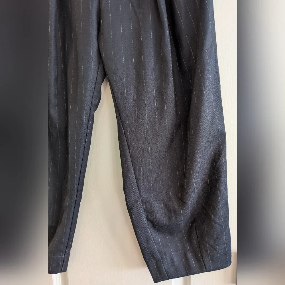 Free People Shakin All Over Pinstripe Cropped Pant Navy Blue Size‎ Academia S